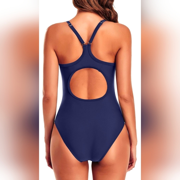 Tempt Me Athletic One Piece Women's Training Sport Tummy Control Swimsuit Size M - Picture 2 of 10
